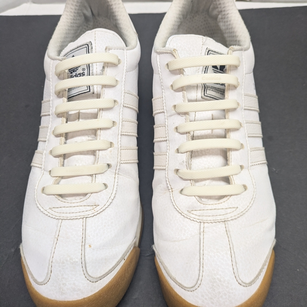 Adidas Men's White and Tan Sneakers